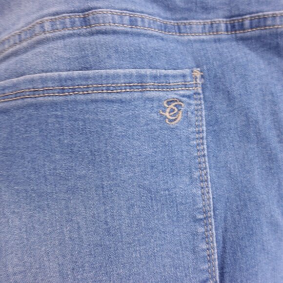 LN Susan Graver Jeans Jogger Pull On Pants Sz 24W Blue Tapered Medium Denim - Picture 6 of 9
